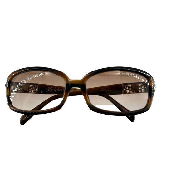 Brighton Handmade Spanish Lace Tortoise Rectangle Sunglasses Ombre Gradient - Picture 1 of 7